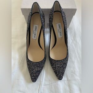 Jimmy Choo Romy 100 Glitter Heels